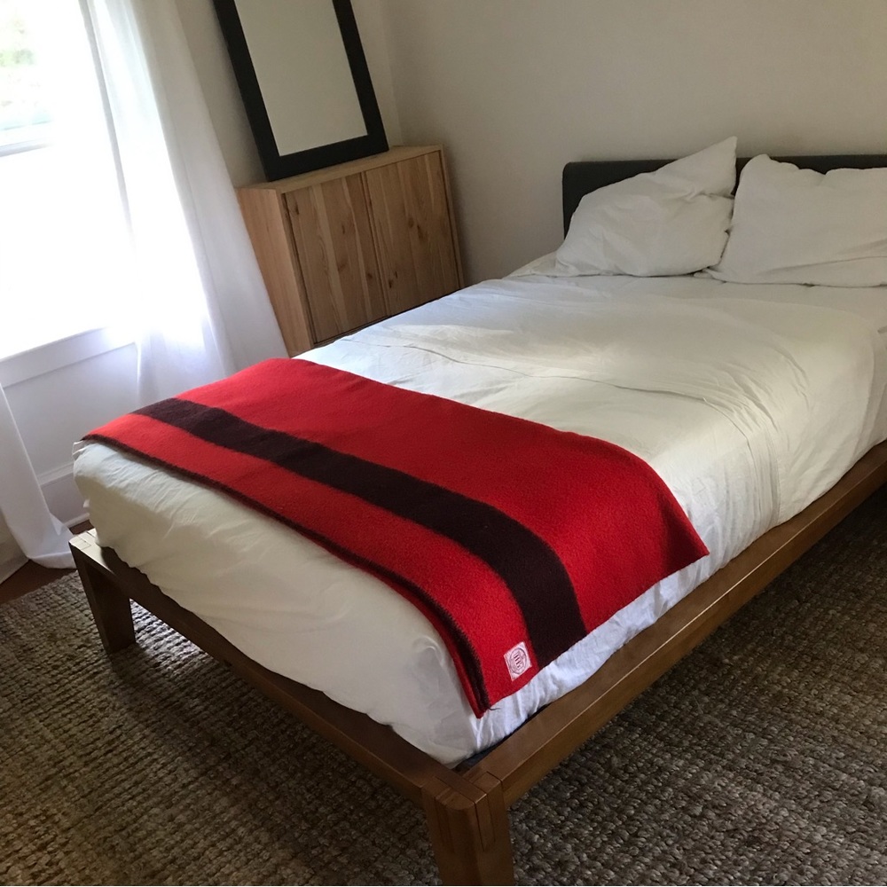 vintage red wool camp blanket - Picture 1 of 8